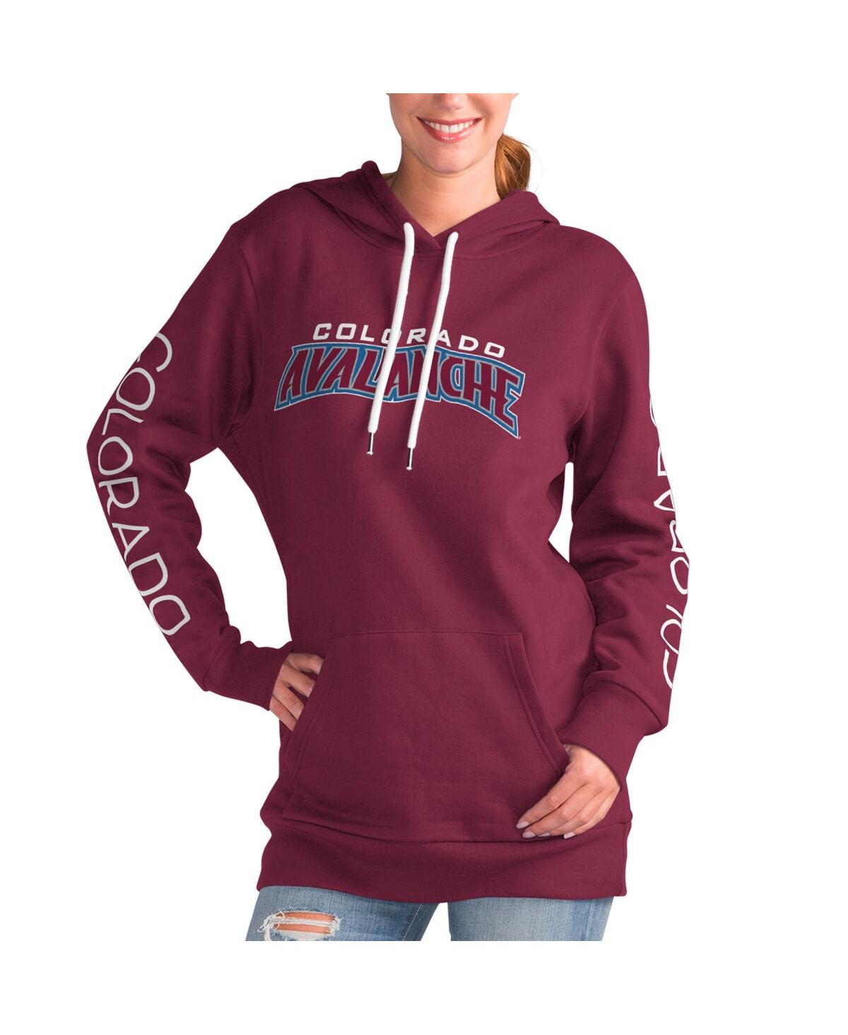 Women's G-iii 4Her by Carl Banks Burgundy Colorado Avalanche Overtime Pullover Hoodie - Burgundy