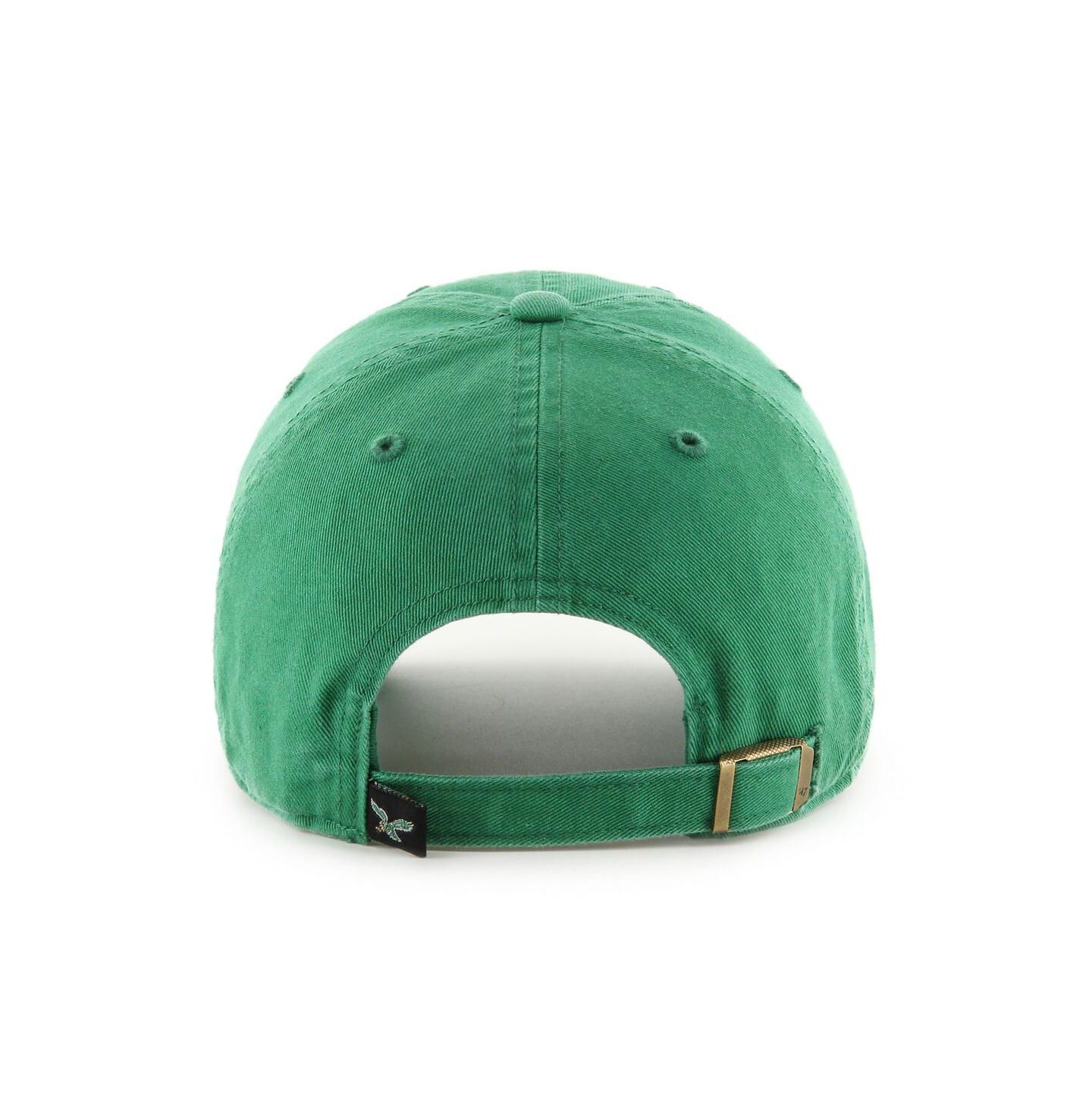 Мужская кепка '47 Brand Kelly Green Distressed Philadelphia Eagles Legacy Clean Up Adjustable Hat — фото 2
