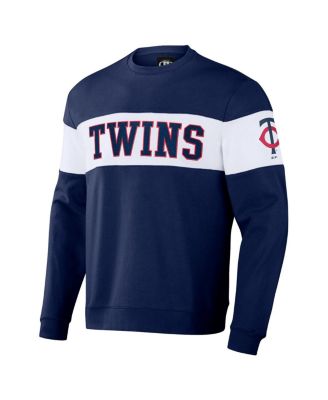 Men's Darius Rucker Collection by Navy Minnesota Twins Stripe Pullover Sweatshirt