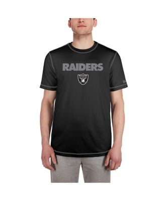 Men's Black Las Vegas Raiders Third Down Puff Print T-shirt