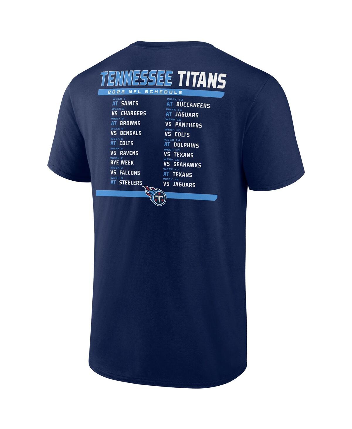 Men's Fanatics White Tennessee Titans Two-Pack 2023 Schedule T-shirt Combo Set - White