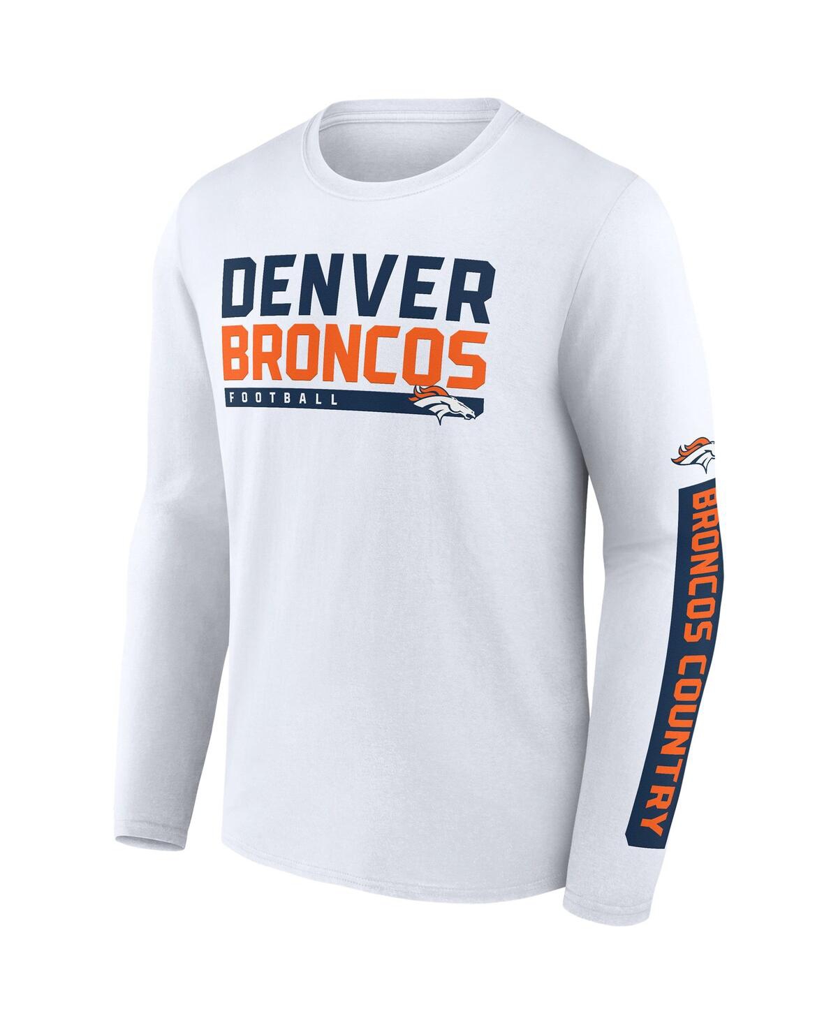 Men's Fanatics White Denver Broncos Two-Pack 2023 Schedule T-shirt Combo Set - White