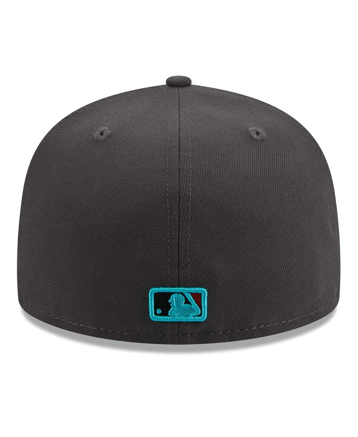 Men's New EraOakland Athletics Print Undervisor 59FIFTY Fitted Hat - Graphite