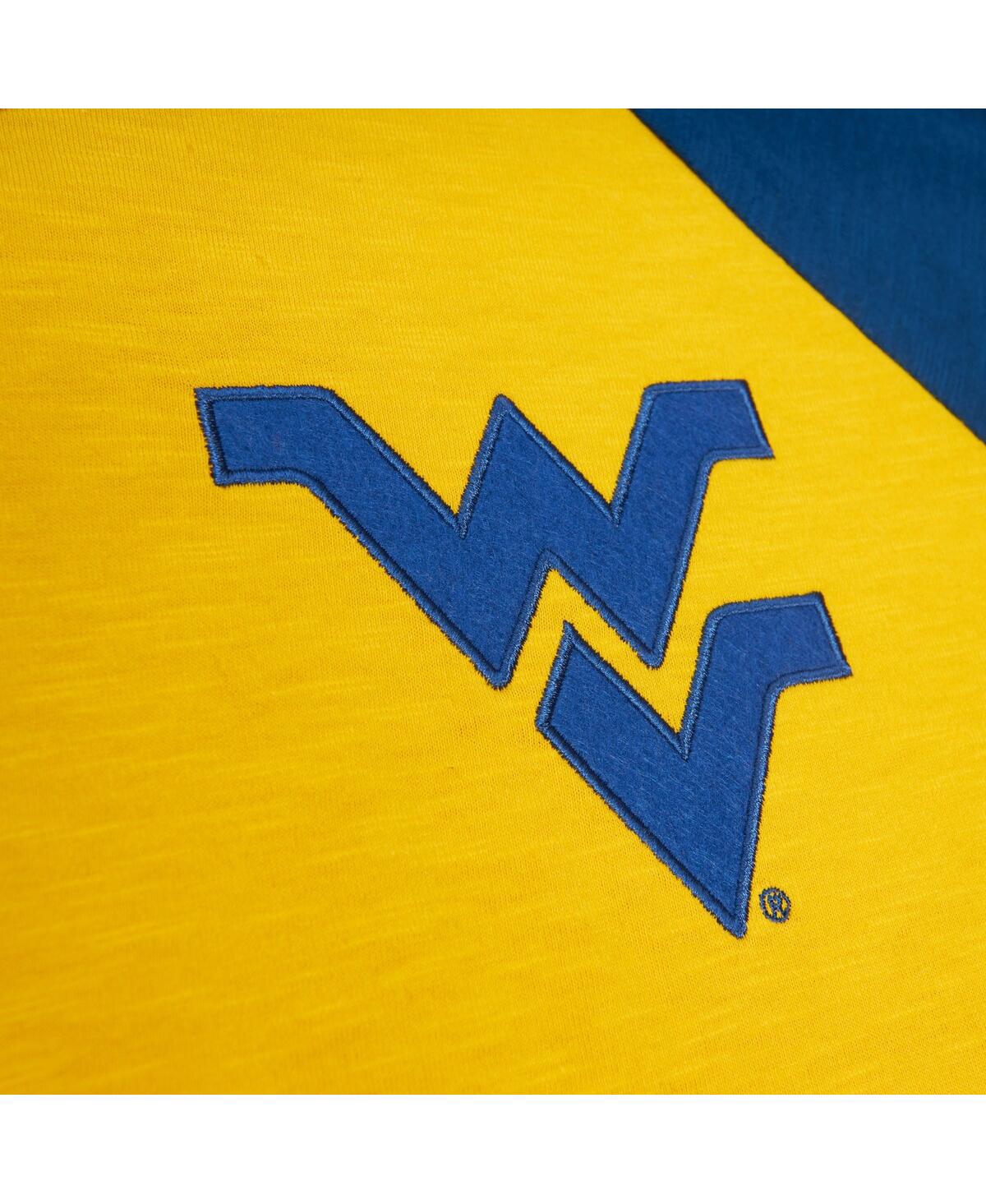 Men's Mitchell & NessWest Virginia Mountaineers Legendary Slub Raglan Long Sleeve T-shirt - Gold