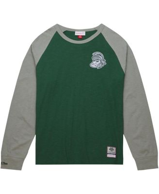 Men's Green Michigan State Spartans Legendary Slub Raglan Long Sleeve T-shirt