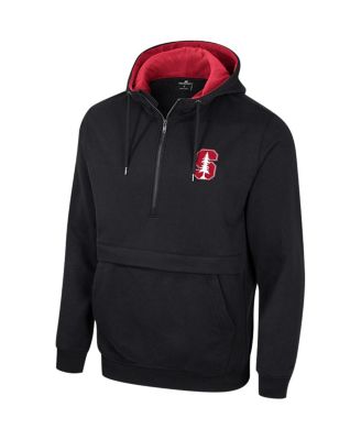 Men's Black Stanford Cardinal Half-Zip Hoodie