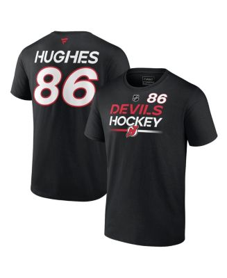 Fanatics Men's Branded Jack Hughes Black New Jersey Devils Authentic 