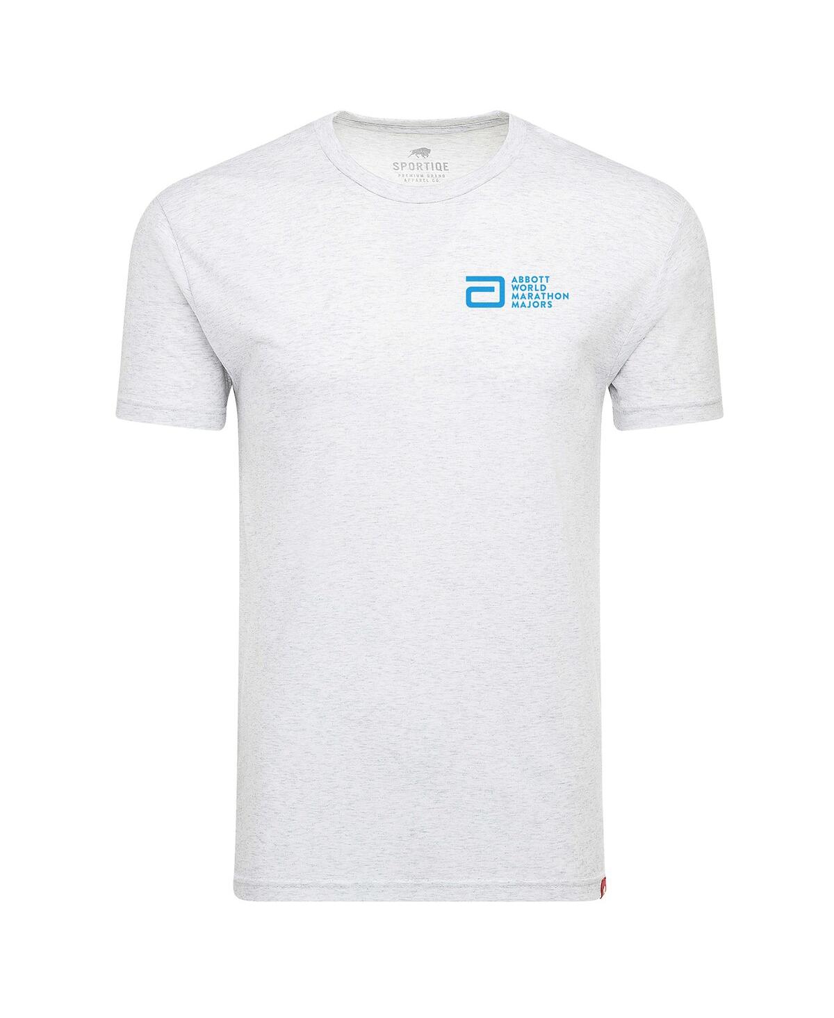 Sportiqe Men's And Women's  White World Marathon Majors Comfy Tri-blend T-shirt In White