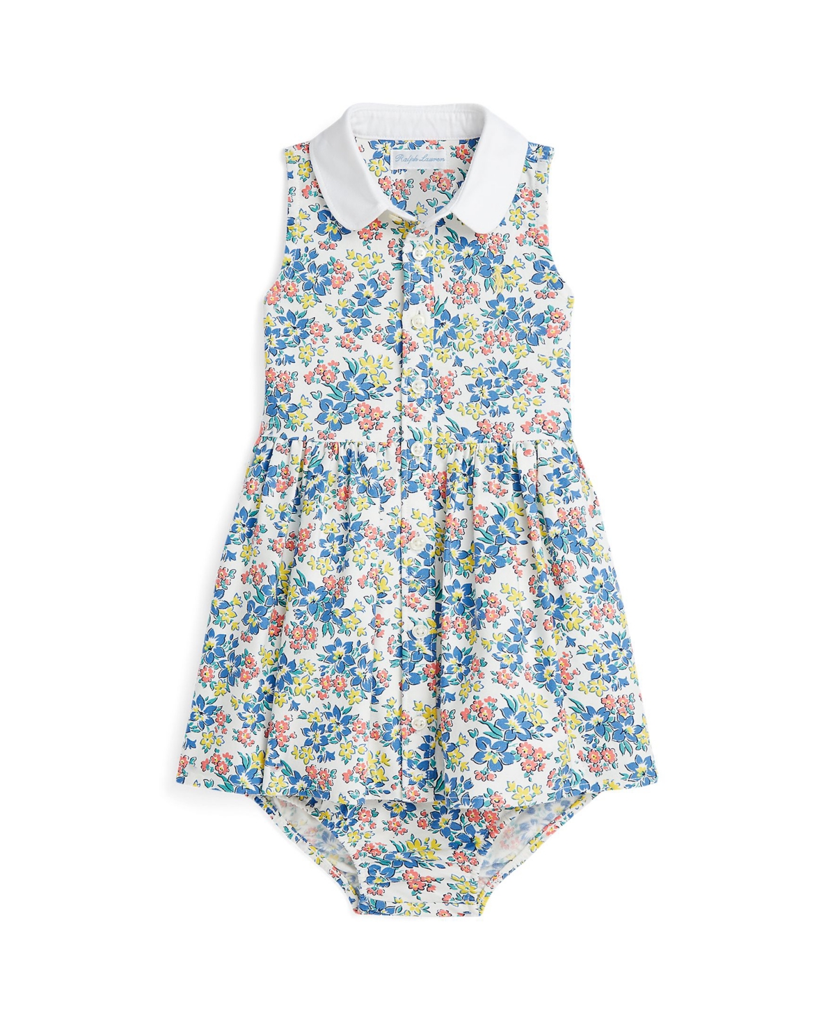 Polo Ralph Lauren Baby Girls Floral Oxford Shirtdress In Charlyn Floral