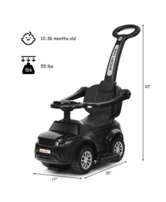 3 In 1 Ride on Push Car Toddler Stroller Sliding Car with Music