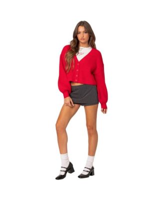 Women's Sabrina Chunky Knit Cropped Cardigan