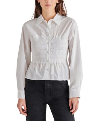 Steve Madden - Women's Marisol Cotton Smocked Shirt