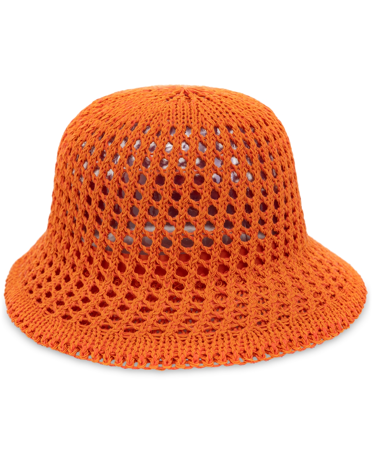 Shop On 34th Women's Open-knit Crochet Cloche Hat, Created For Macy's In Orange