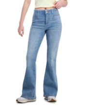 kensie Jeans for Women Midrise Side Slit Flare 32-Inch Inseam, Size 0-14