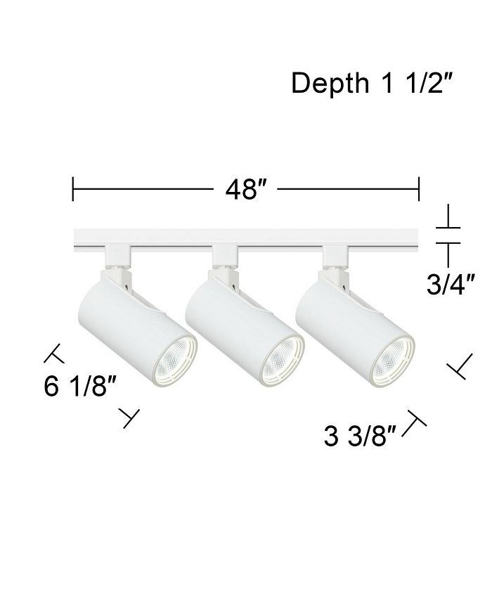 Pro Track 3-Head 20W LED Ceiling Track Light Fixture Kit Floating ...