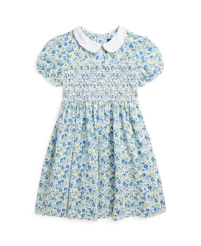 Polo Ralph Lauren Toddler and Little Girls Floral Smocked Cotton ...