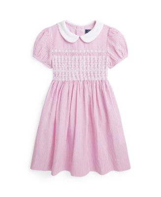 Polo Ralph Lauren Toddler and Little Girls Striped Smocked Cotton ...