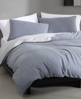 CLOSEOUT! Tencel Reversible Solid 3 Piece Duvet Cover Set, Queen