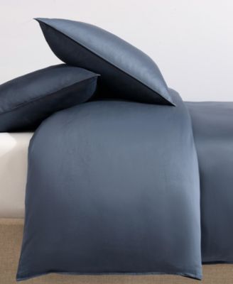 CLOSEOUT! Organic Earth Solid Cotton Sateen 3 Piece Duvet Cover Set, King