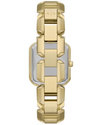 Women's Three Hand Gold-Tone Stainless Steel Watch 27mm