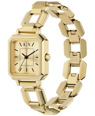 Women's Three Hand Gold-Tone Stainless Steel Watch 27mm
