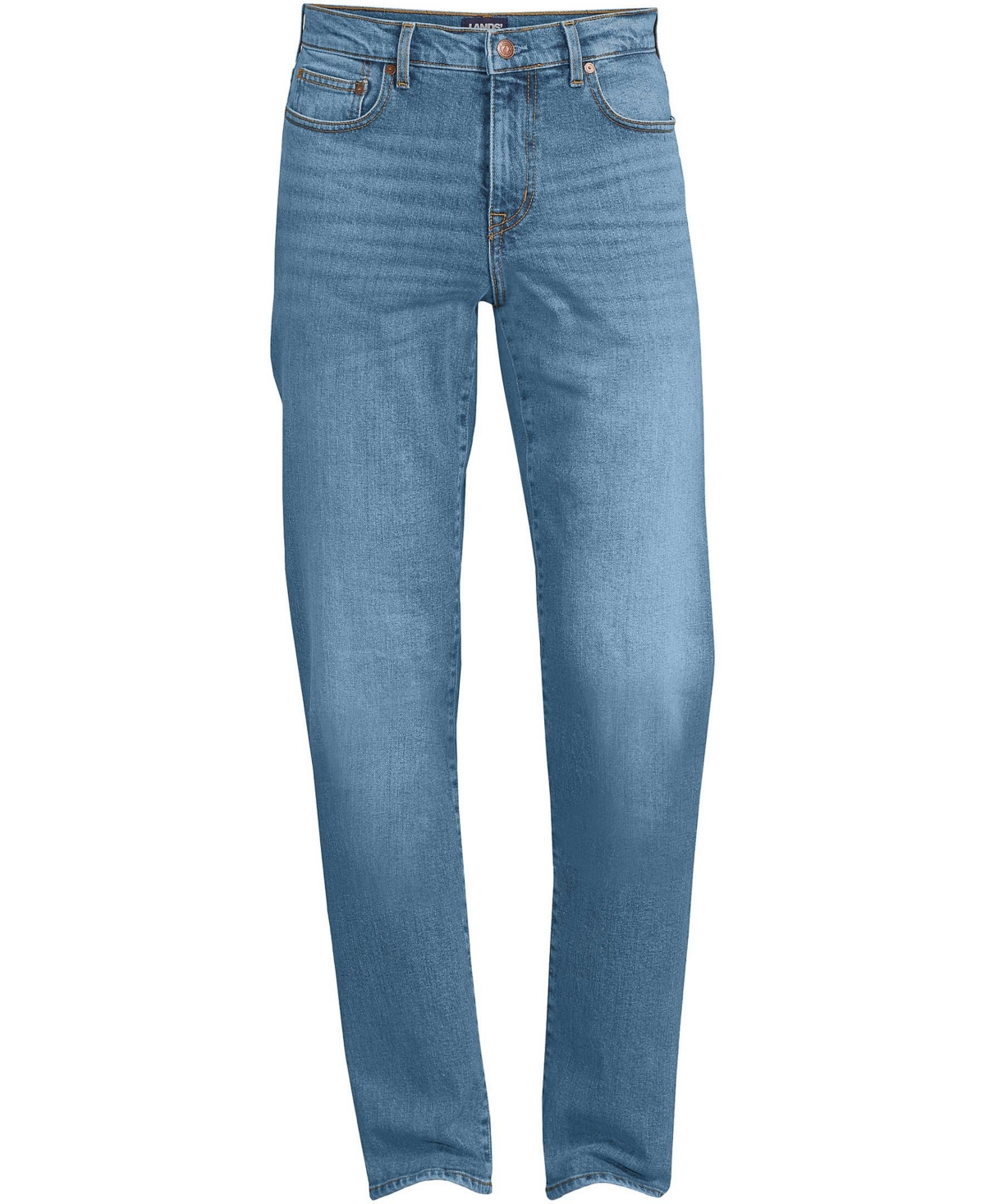 Lands' End Men's Recover 5 Pocket Traditional Fit Comfort Waist Denim Jeans