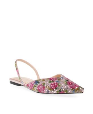 blue by betsey johnson molly rhinestone slingback dress flats Women's Vance Evening Black History Month Dress gift_gloves Perfect for adding a Material:Satin