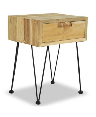Bedside Cabinet 15.7"x11.8"x19.7" Solid Teak