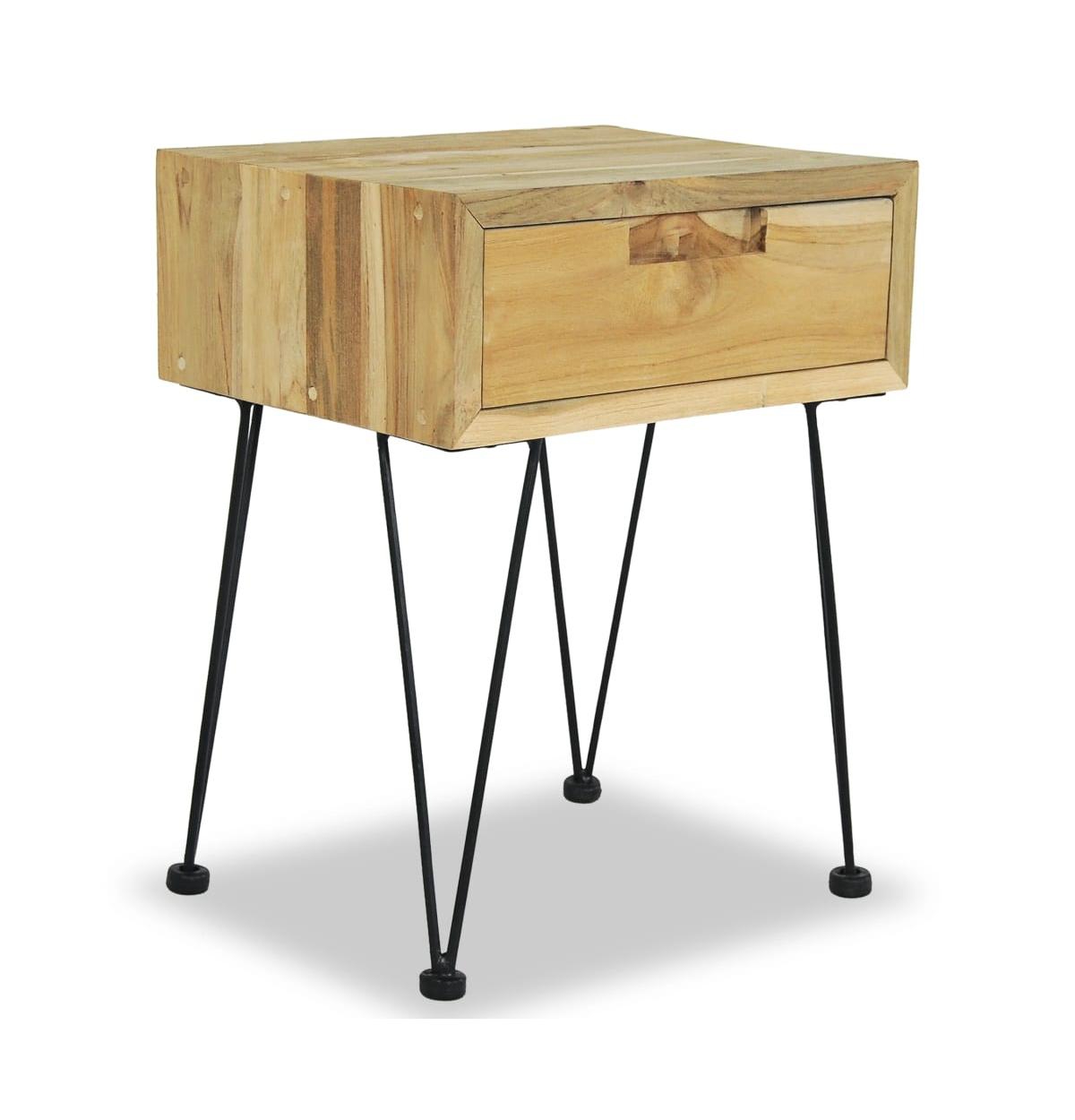 Bedside Cabinet 15.7"x11.8"x19.7" Solid Teak