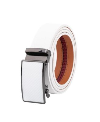 Men's Sliding Buckle Adjustable Leather Ratchet Belt