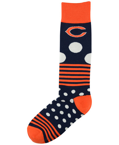 For Bare Feet Chicago Bears Dots and Stripes 538 Socks
