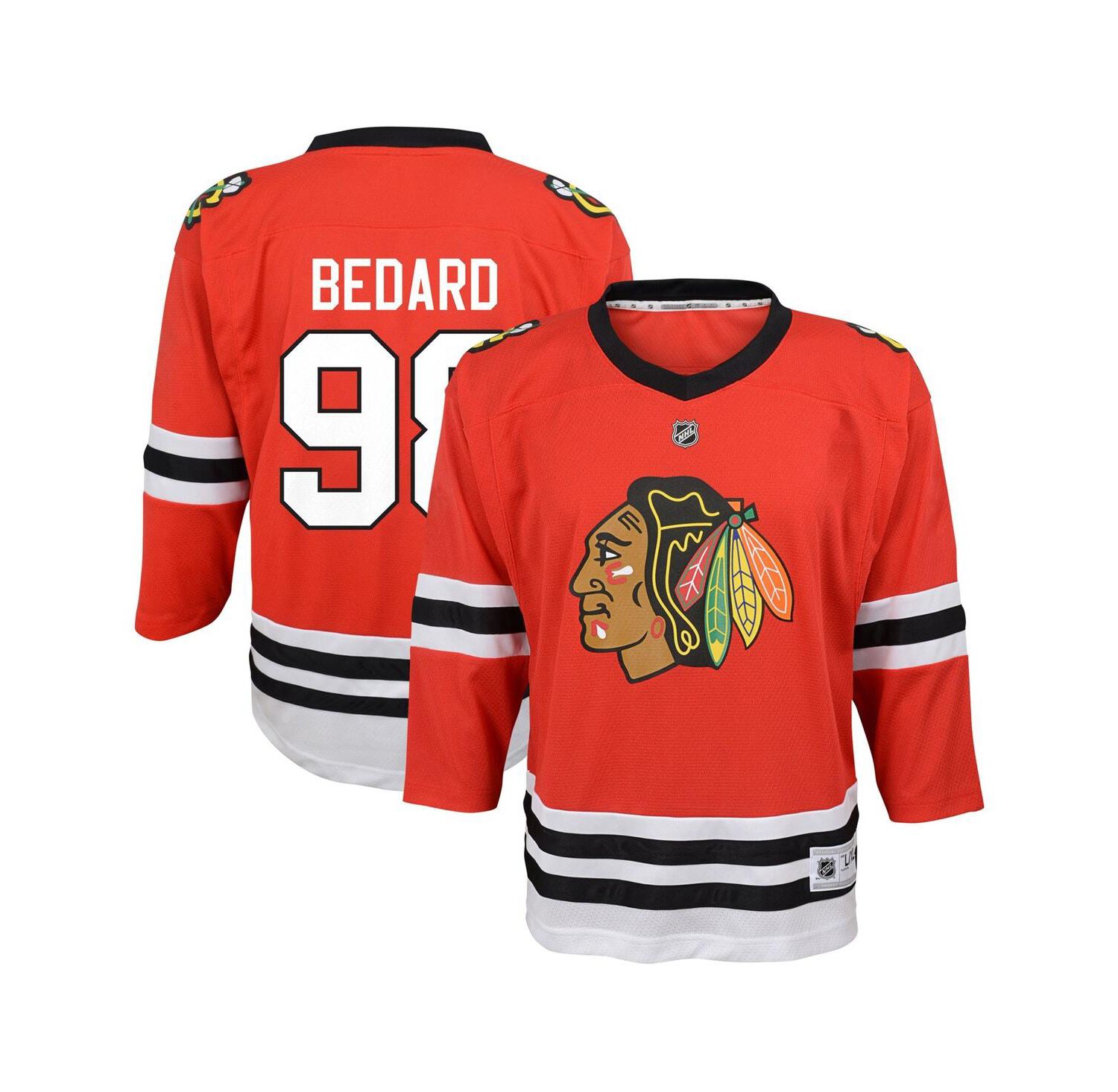 Big Boys Connor Bedard Red Chicago Blackhawks Home Replica Player Jersey