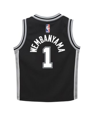 Preschool Boys and Girls Victor Wembanyama Black San Antonio Spurs Swingman Player Jersey - Icon Edition