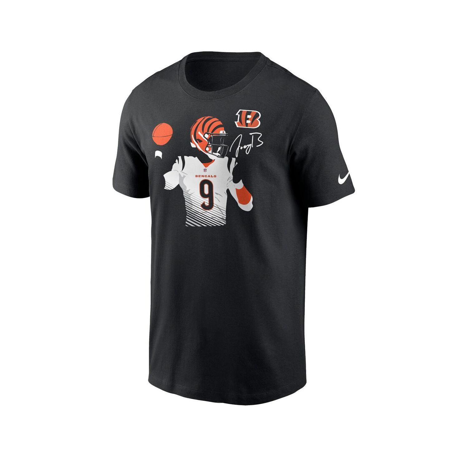 Men's Joe Burrow Black Cincinnati Bengals Player Graphic T-shirt