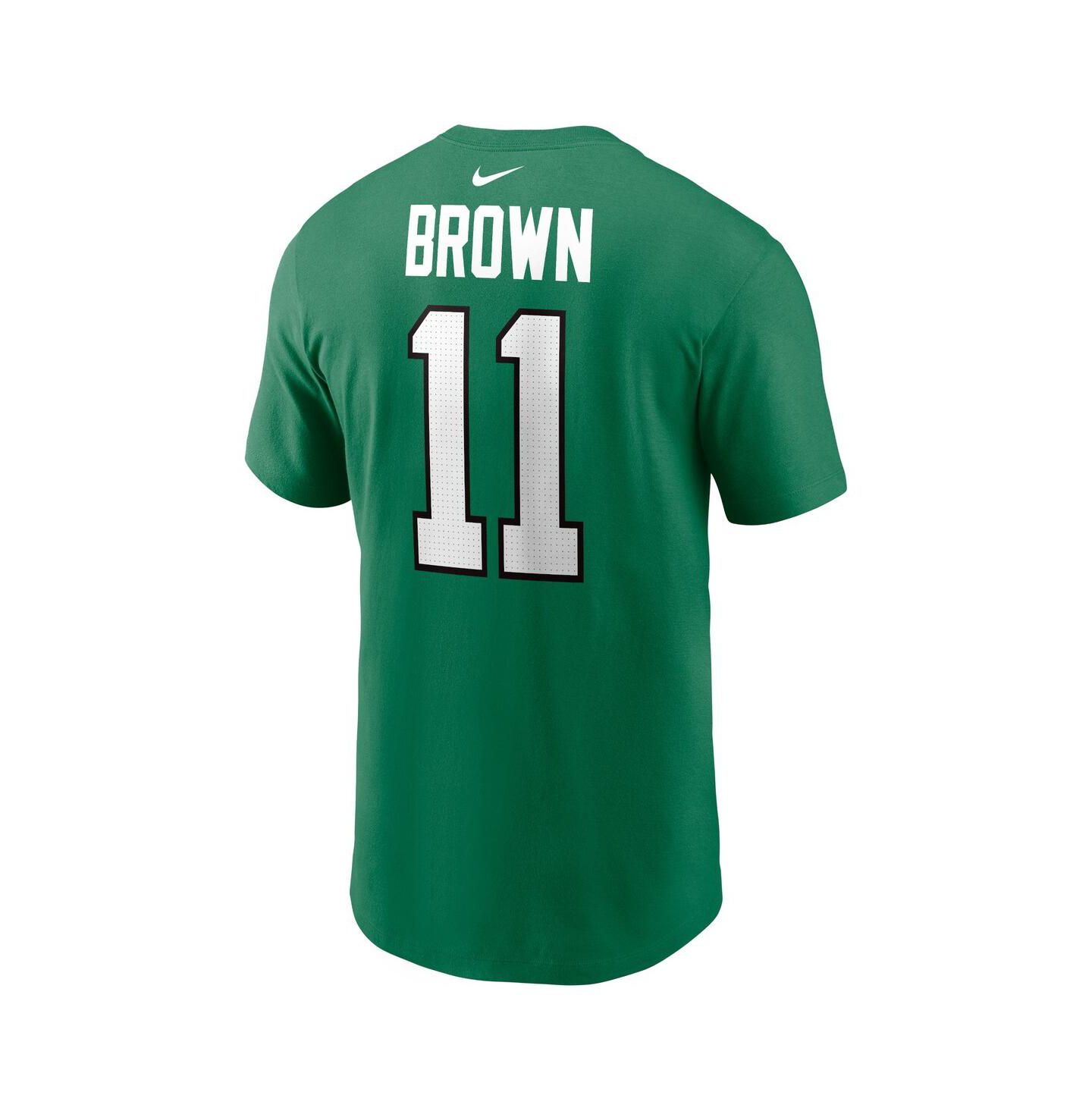 Мужская футболка Nike A.J. Brown Kelly Green Philadelphia Eagles Alternate Player Name & Number — фото 3