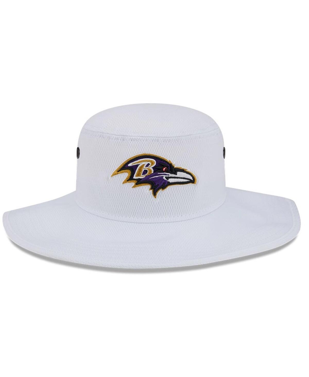 NEW ERA MEN'S NEW ERA WHITE BALTIMORE RAVENS 2023 NFL TRAINING CAMP PANAMA BUCKET HAT 