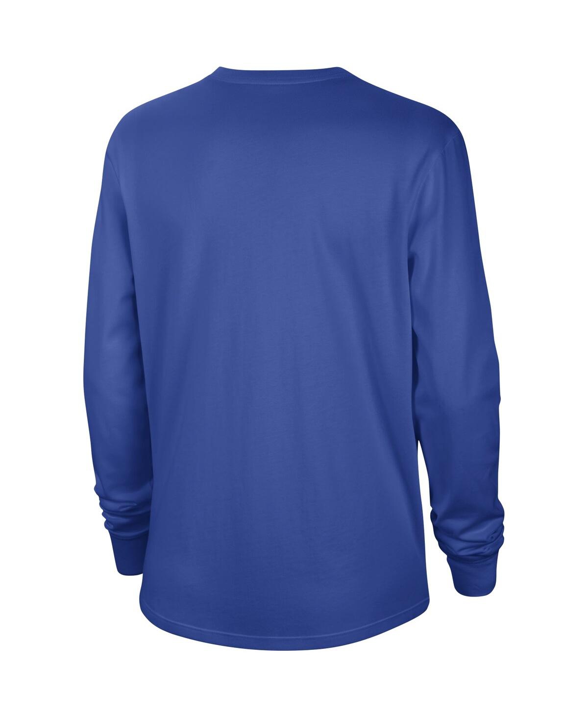 Shop Nike Women's  Royal Distressed Duke Blue Devils Vintage-like Long Sleeve T-shirt