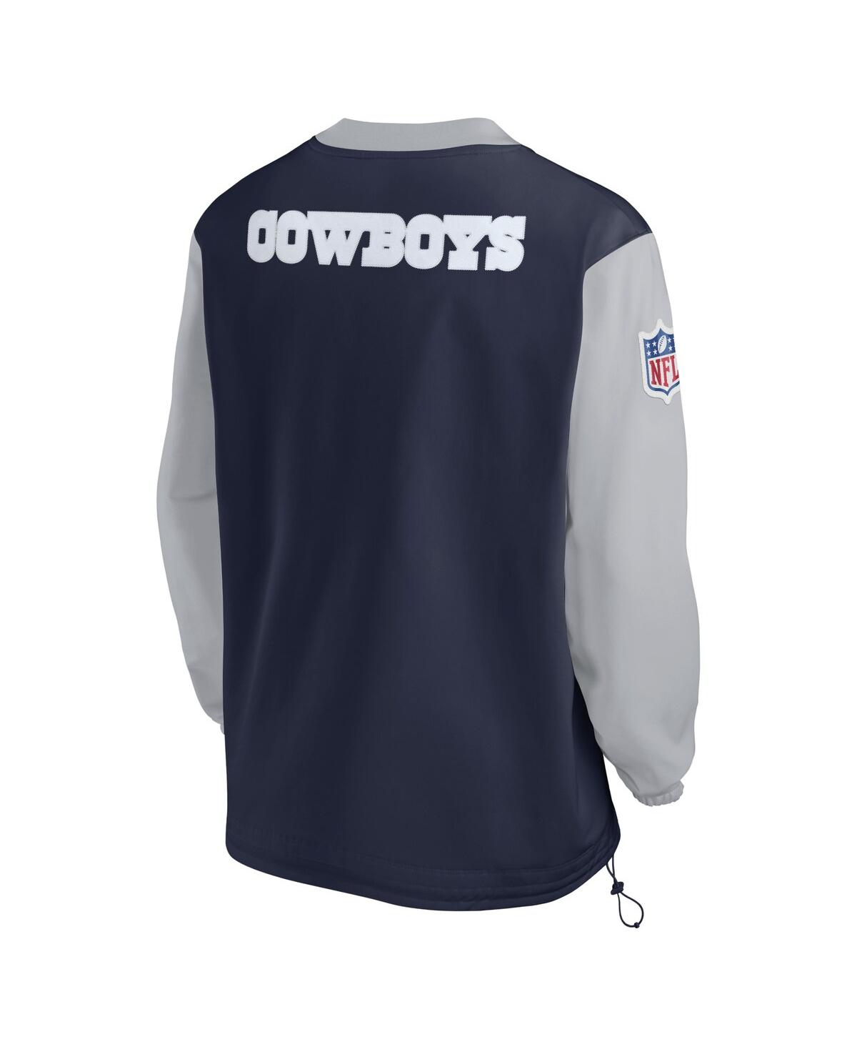 Shop Nike Men's  Navy Dallas Cowboys 2023 Sideline V-neck Pullover Windshirt