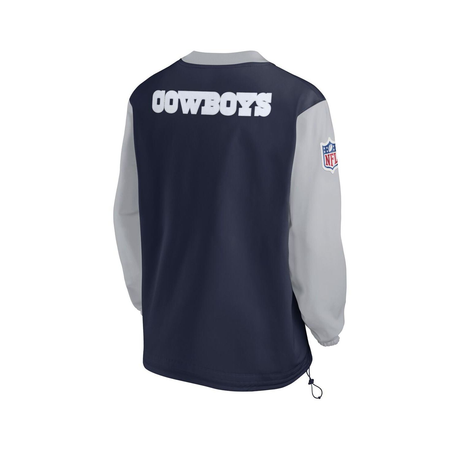Men's Navy Dallas Cowboys 2023 Sideline V-Neck Pullover Windshirt