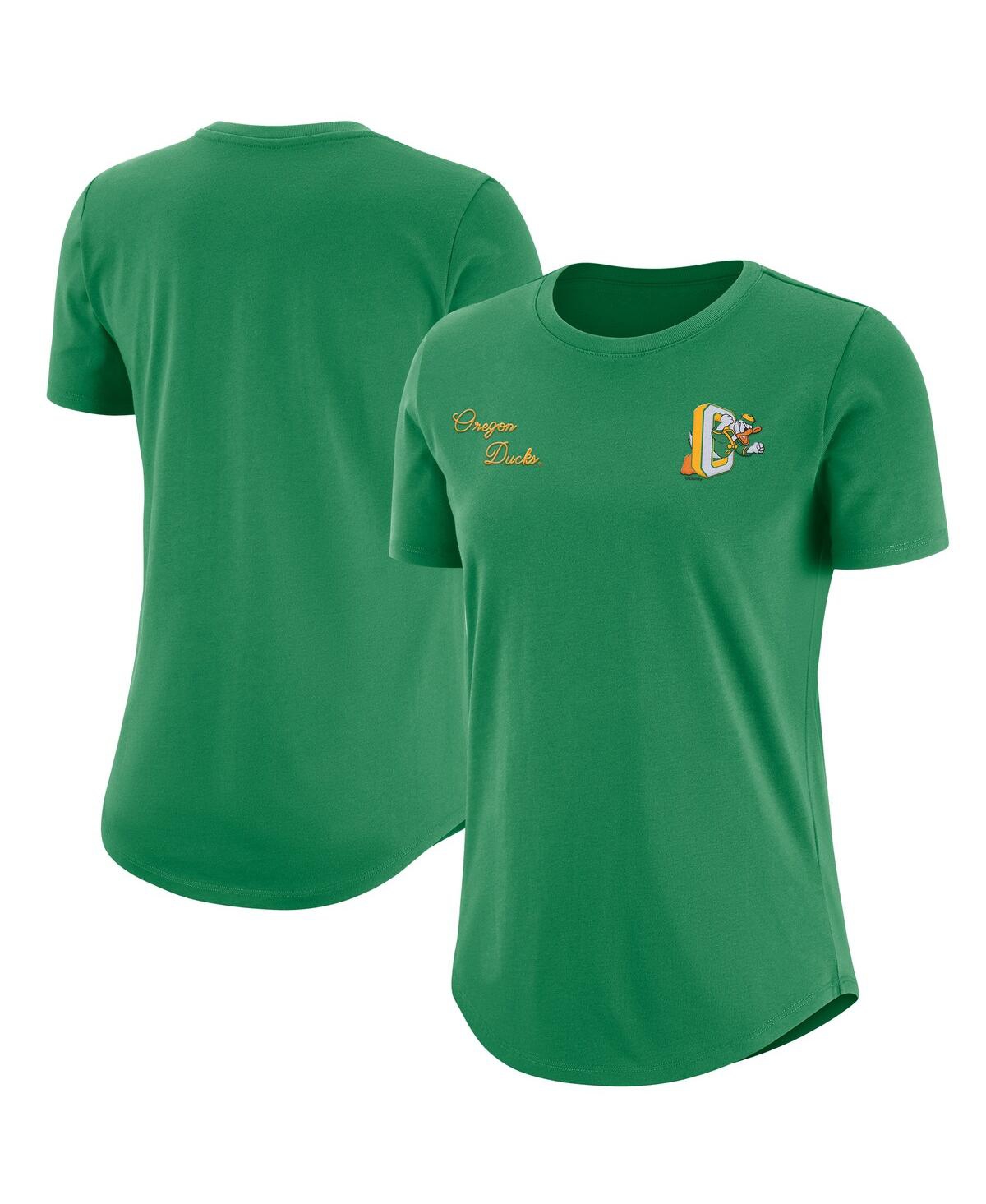 Shop Nike Women's  Green Distressed Oregon Ducks Alternate Logo T-shirt