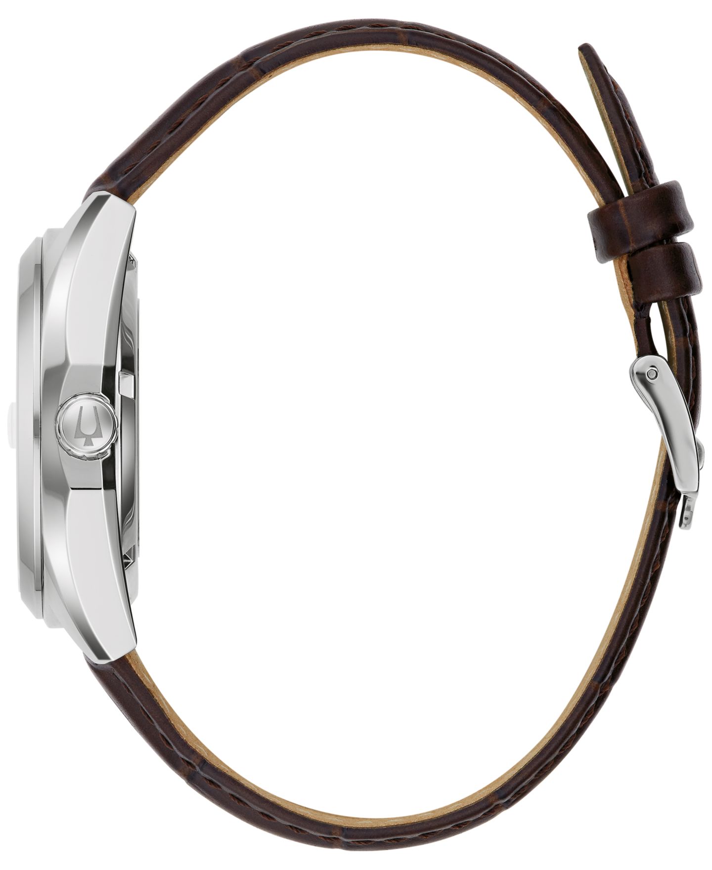 Мужские часы Bulova Automatic Surveyor Brown Leather Strap Watch 39mm — фото 2