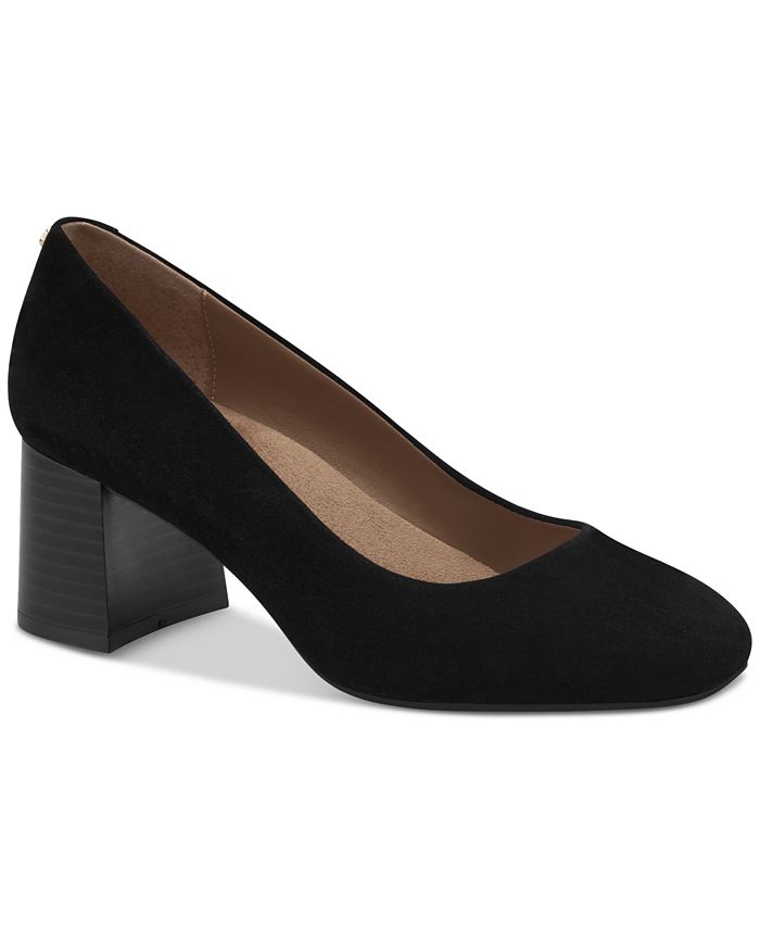 Macy's black hotsell suede pumps