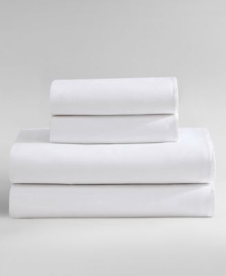 4 Piece newest 300 Thread Count Navy Cotton Sateen Bed Sheet Set, Queen S5F