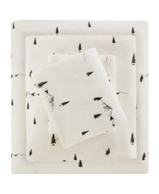 Printed Cotton Flannel 4-Pc. Sheet Set, Queen