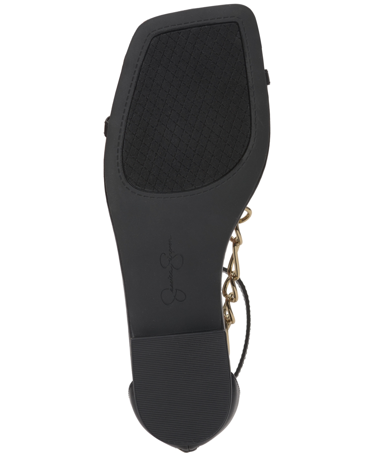 Jessica Simpson Women's Edgey Chain-Trim Flat Sandals