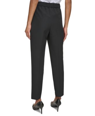 Karl Lagerfeld Women's Logo Slim-Leg Pants 