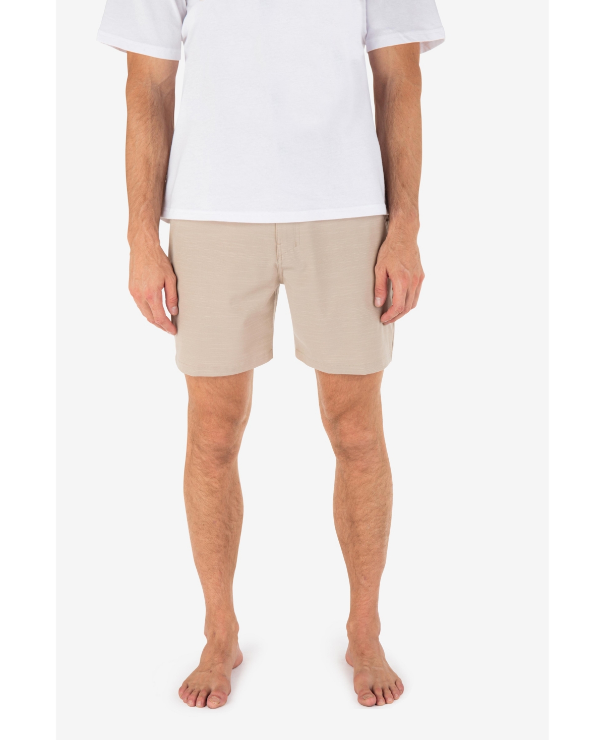 Men's Phantom Slub 3/4 Waistband 18" Stretch Shorts - Khaki