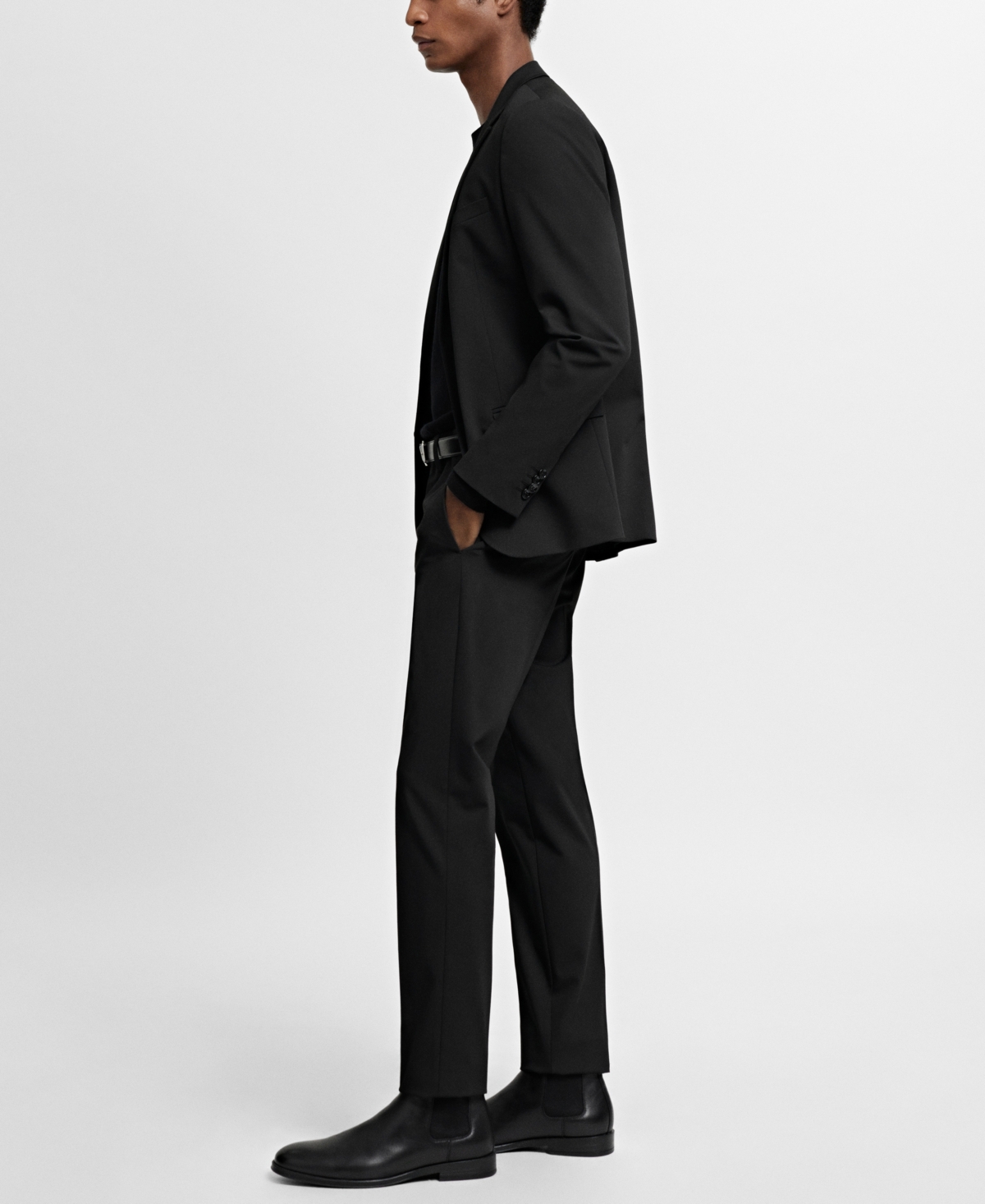 Mango Men's Stretch Fabric Super Slim-fit Suit Pants In Black