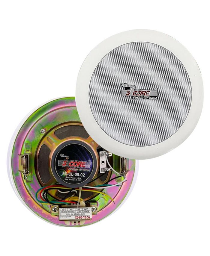 5 Core 5 Inch Ceiling Speaker System White in Wall Speakers 6W Rated