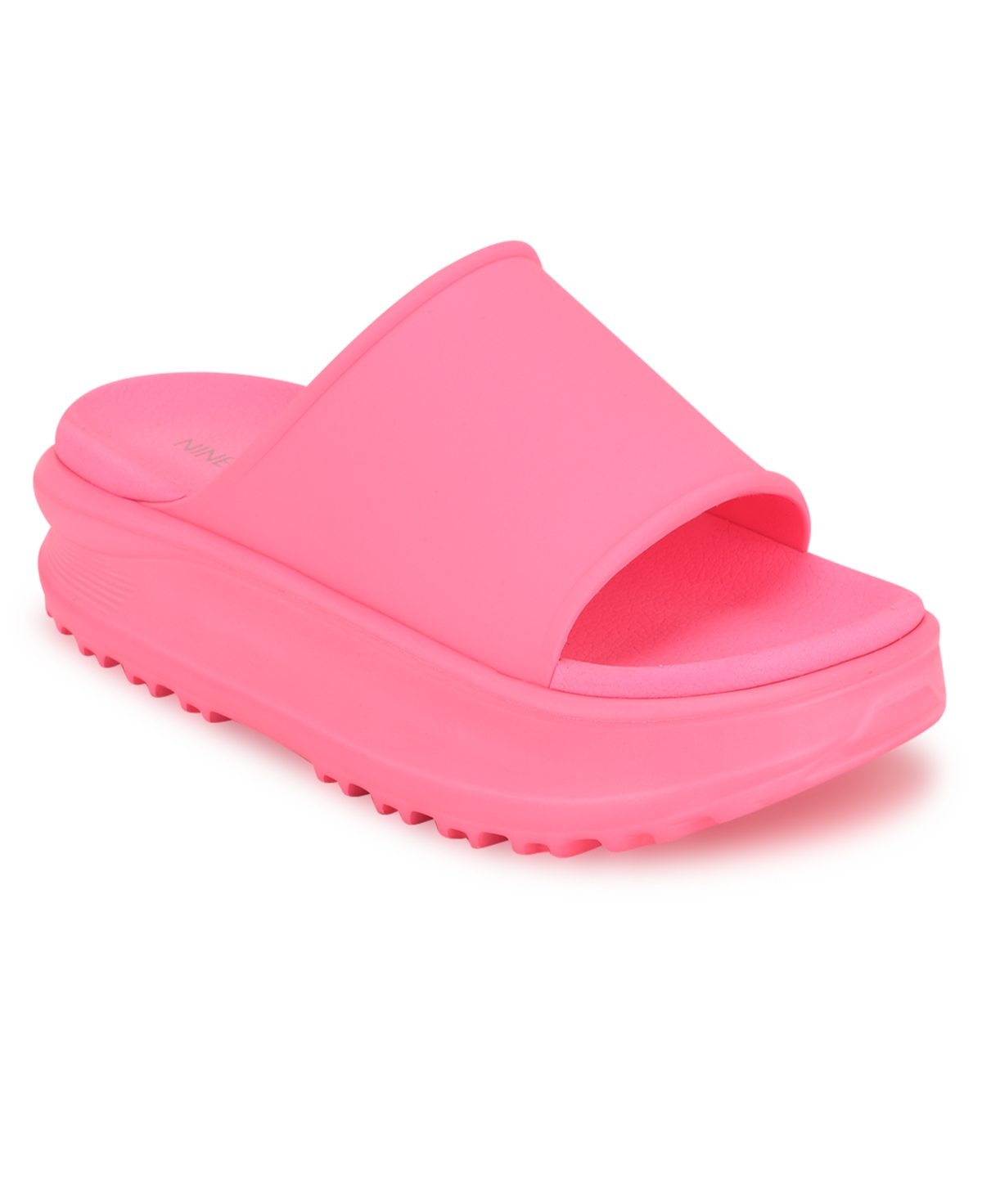Women's Sunshin Round Toe Slip-On Casual Sandals - Neon Pink